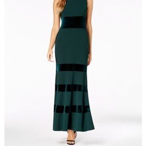 Vince Camuto Velvet Gown Hunter Green Bridesmaid